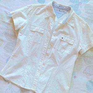 Tommy White Button Up Blouse